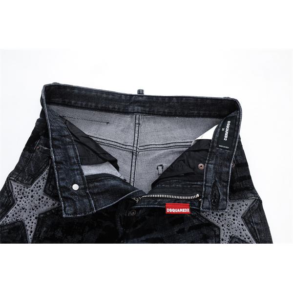 目を惹くディースクエアードデニムパンツコピー DSQUARED2 プリントジーンズ美しいシェルト