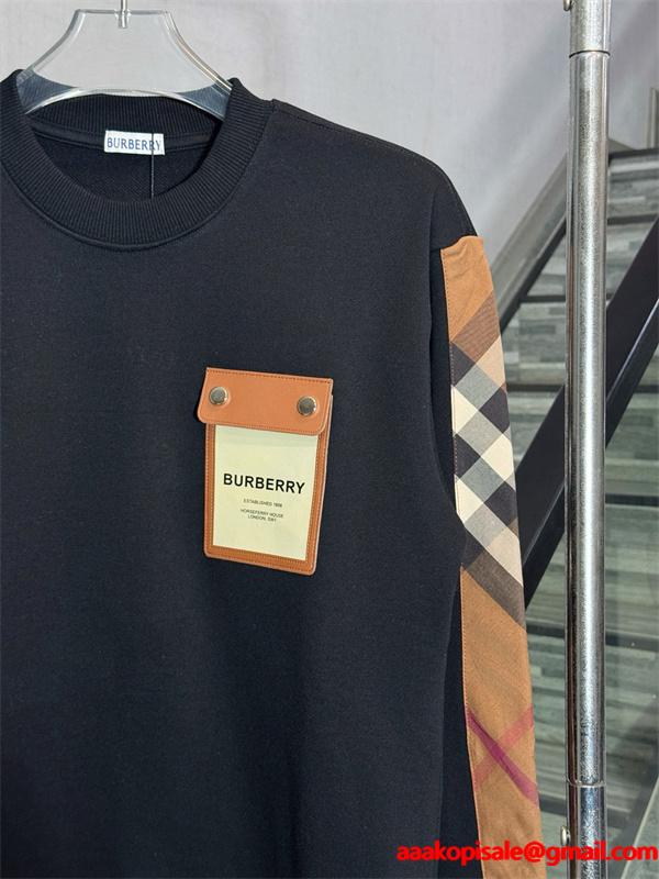 2026新作 秋冬万能 ホワイト 上品チェック BURBERRY バーバリー コピー トレーナー 