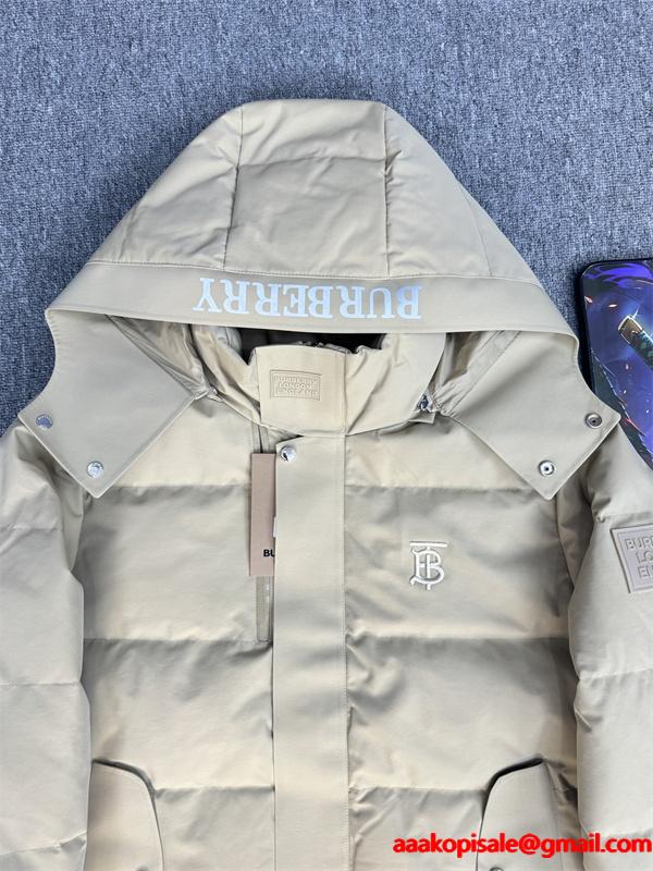 BURBERRY バーバリー コピー 2026新作 ブラック ダウンジャケット フード付き 高級
