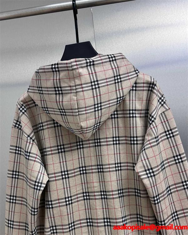 新作 パーカー ジップアップ 大人カジュアル 人気 BURBERRY バーバリー スーパーコピー