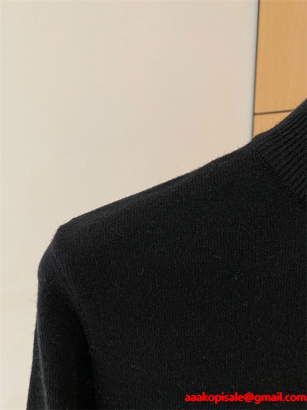 話題集中 秋冬対応 ブラック ニット エンブレム プレミアム BURBERRY バーバリー コピー