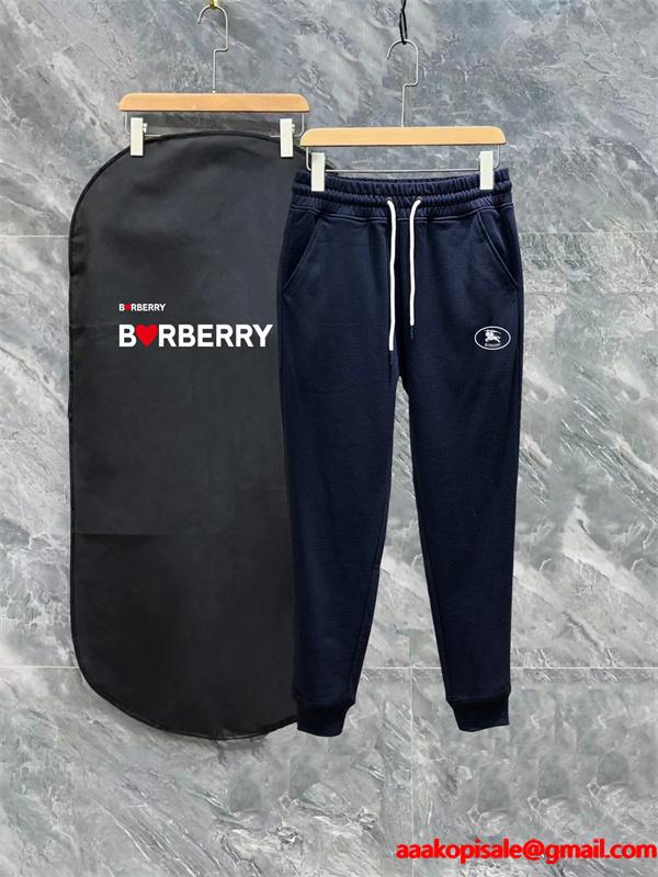 話題注目 温か素材 スウェットパンツ ロゴ刺繍 防風対策 快適 BURBERRY バーバリー 偽物