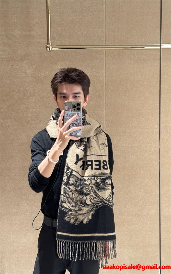 実用 防寒対策 グレー チェック マフラー 落ち着き配色 BURBERRY バーバリー コピー