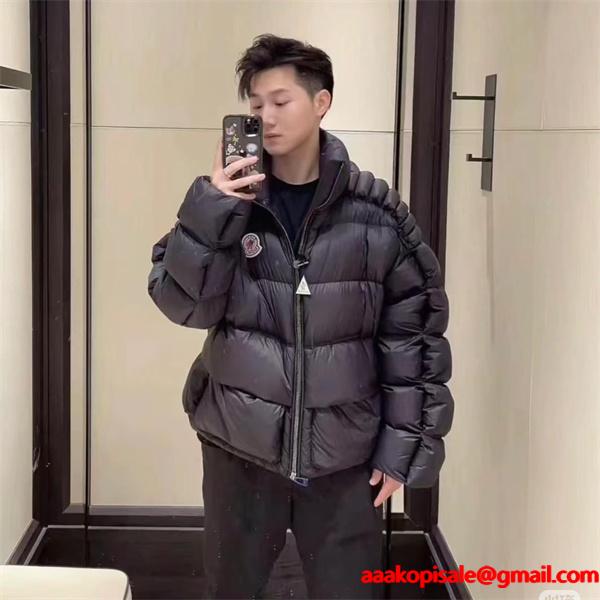 話題モデル ブラック ダウンジャケット 防寒向け MONCLER モンクレール