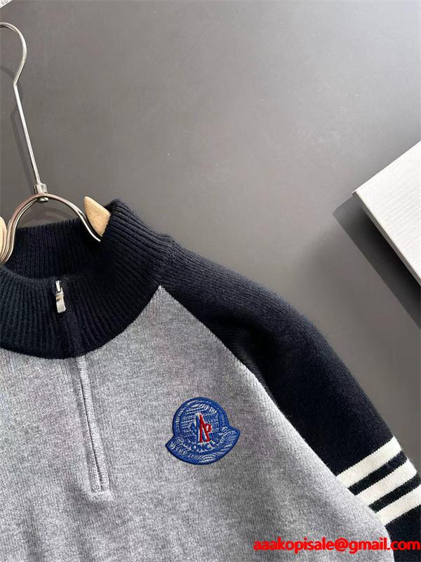 2026新作 ハーフジップ MONCLER モンクレール スーパーコピー ニット 配色切替 デイリー
