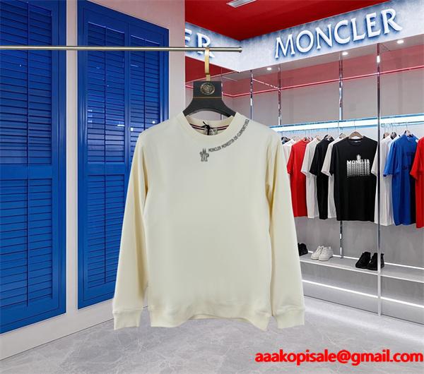 新登場 ホワイト スウェット ミニプリント 着心地抜群 MONCLER モンクレール コピー
