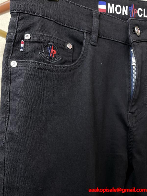 トレンド ブラック デニムパンツ シンプル デイリー着用 MONCLER モンクレール 偽物