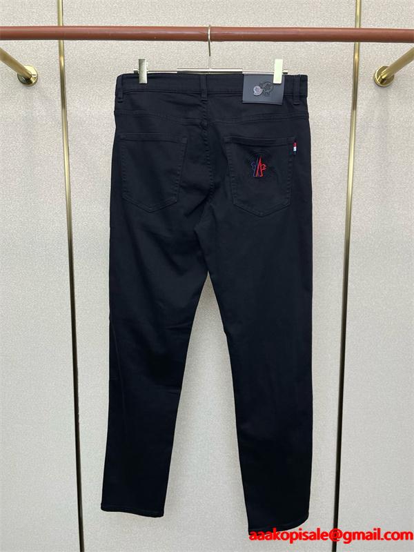 トレンド ブラック デニムパンツ シンプル デイリー着用 MONCLER モンクレール 偽物