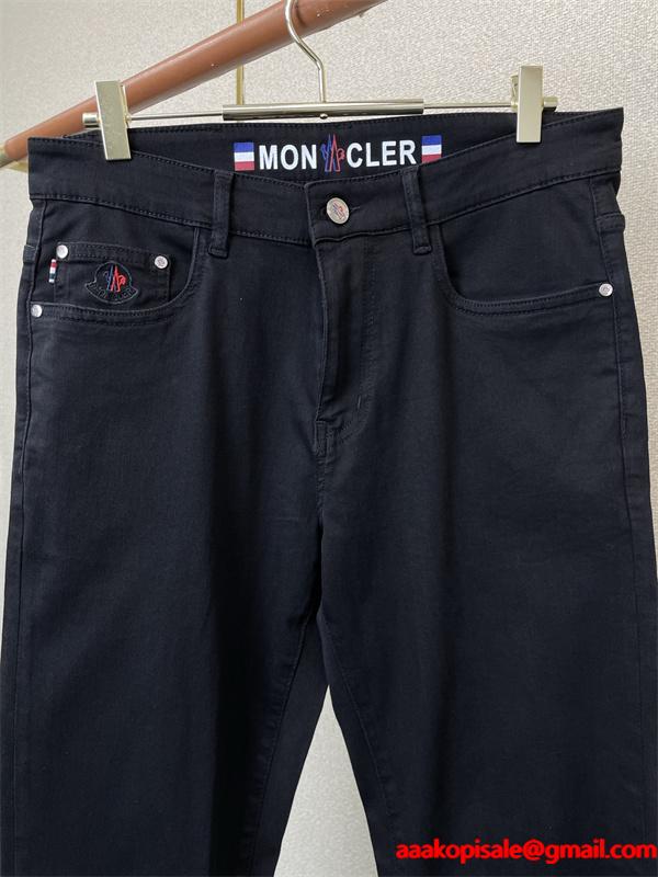 トレンド ブラック デニムパンツ シンプル デイリー着用 MONCLER モンクレール 偽物