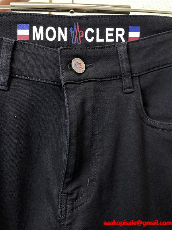 トレンド ブラック デニムパンツ シンプル デイリー着用 MONCLER モンクレール 偽物
