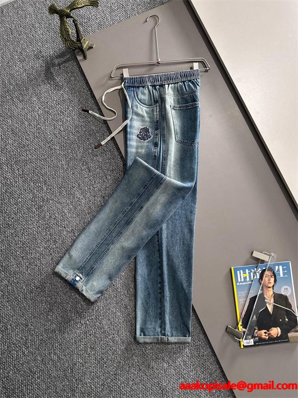 当店イチオシ イージー MONCLER モンクレール コピー デニムパンツ リラックスフィット