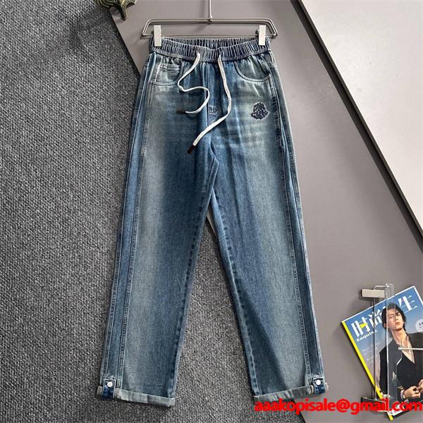 当店イチオシ イージー MONCLER モンクレール コピー デニムパンツ リラックスフィット