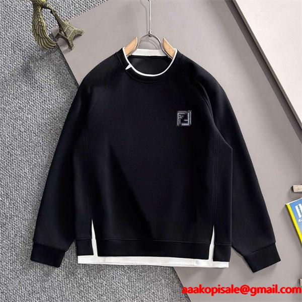 売れ筋推薦 スウェット ブラック シンプル 万能モデル FENDI フェンディ コピー