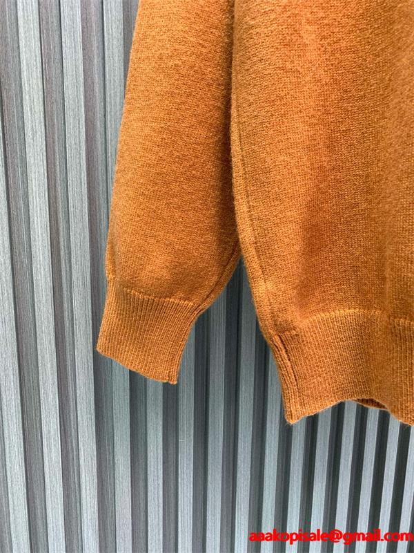 2026新作 ニットセーター ブラウン 刺繍 高評価モデル FENDI フェンディ コピー