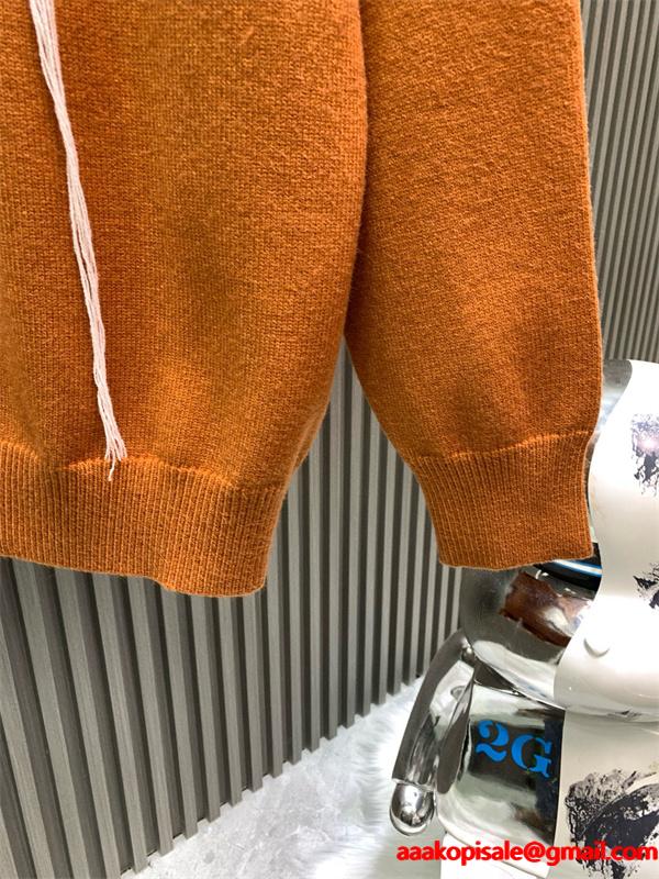 2026新作 ニットセーター ブラウン 刺繍 高評価モデル FENDI フェンディ コピー