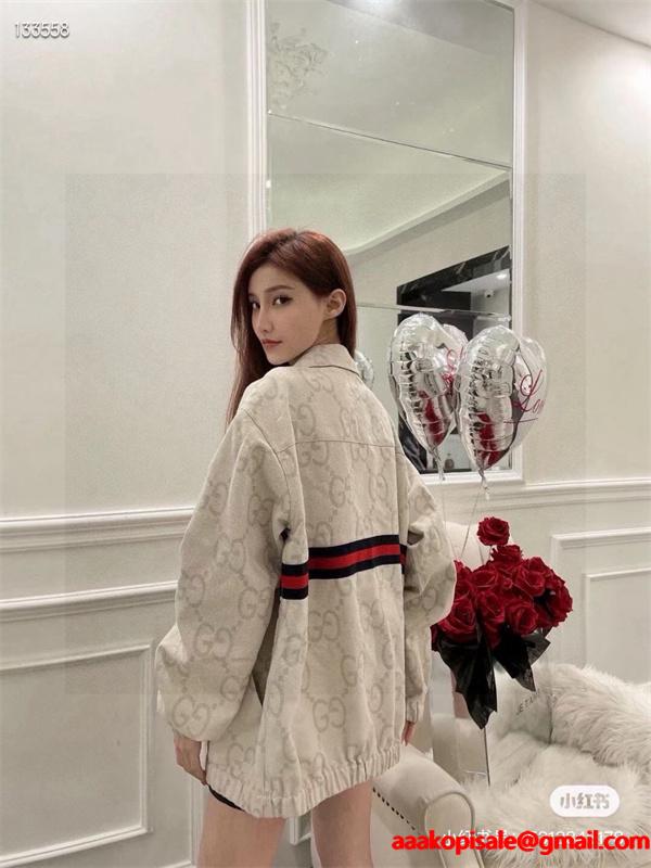 グッチ コピー GUCCI GGキャンバス シャツジャケット ベージュ 個性 高級