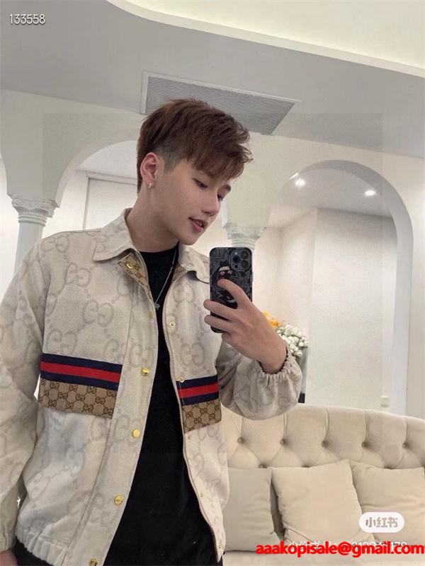 グッチ コピー GUCCI GGキャンバス シャツジャケット ベージュ 個性 高級