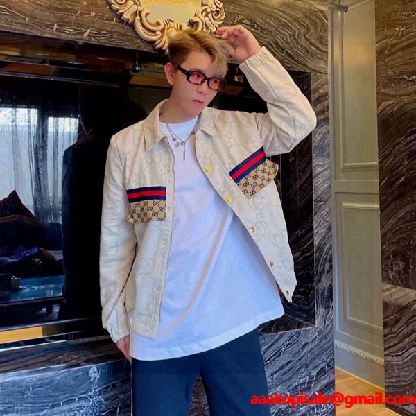 グッチ コピー GUCCI GGキャンバス シャツジャケット ベージュ 個性 高級