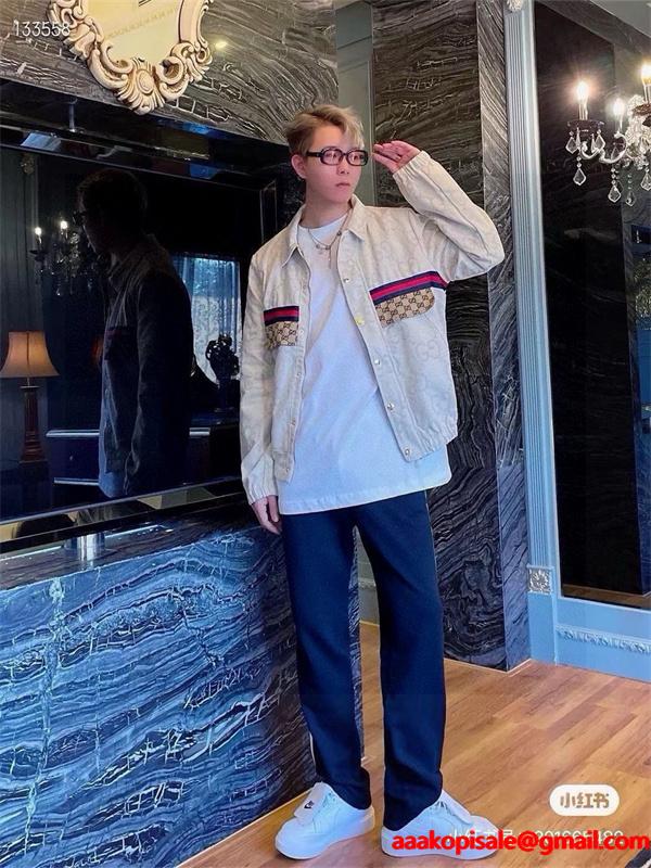 グッチ コピー GUCCI GGキャンバス シャツジャケット ベージュ 個性 高級