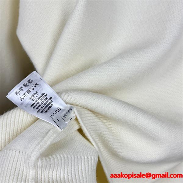 グッチ コピー GUCCI ロゴニット ブラック 注目 モード 個性 セーター