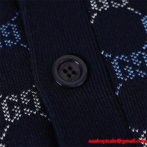 数量限定 人気 GUCCI  カーディガン ネイビー 高級感 新作 グッチ コピー