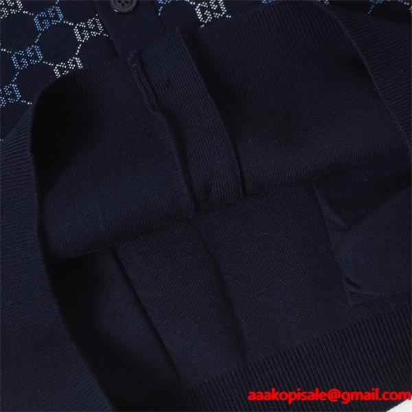 数量限定 人気 GUCCI  カーディガン ネイビー 高級感 新作 グッチ コピー