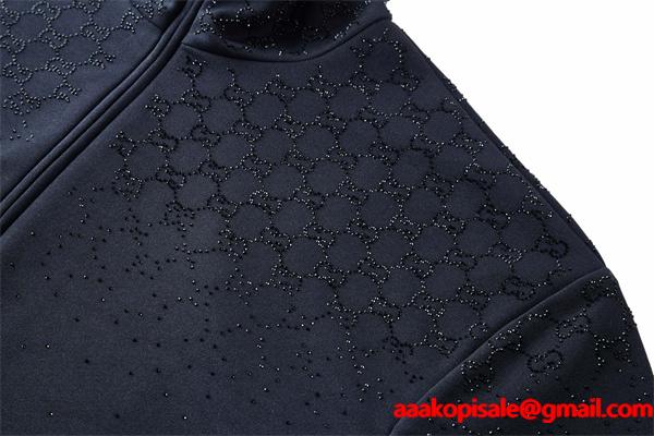 売れ筋 おすすめ GUCCI ジップアップ ジャケット ネイビー  グッチ コピー