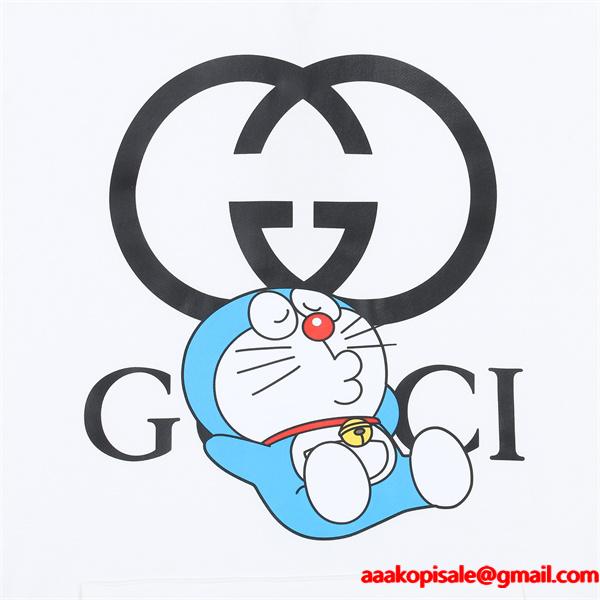 GUCCI キャラクター グッチ コピー プリント パーカー ブラック ポップ 