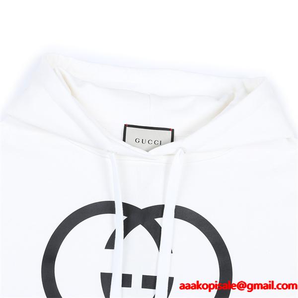 GUCCI キャラクター グッチ コピー プリント パーカー ブラック ポップ 