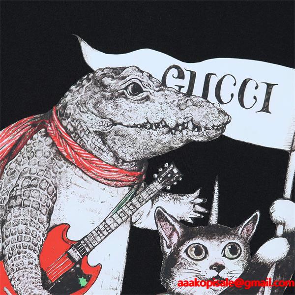 プリント パーカー ブラック ユーモラス 印象的 ストーリー GUCCI グッチ コピー