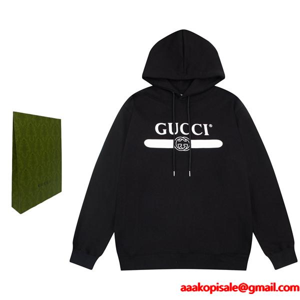 パーカー ブラック 2026新作コーデ ベーシック 着心地抜群 GUCCI グッチ コピー