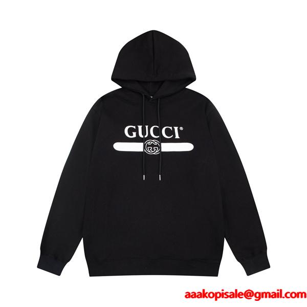 パーカー ブラック 2026新作コーデ ベーシック 着心地抜群 GUCCI グッチ コピー