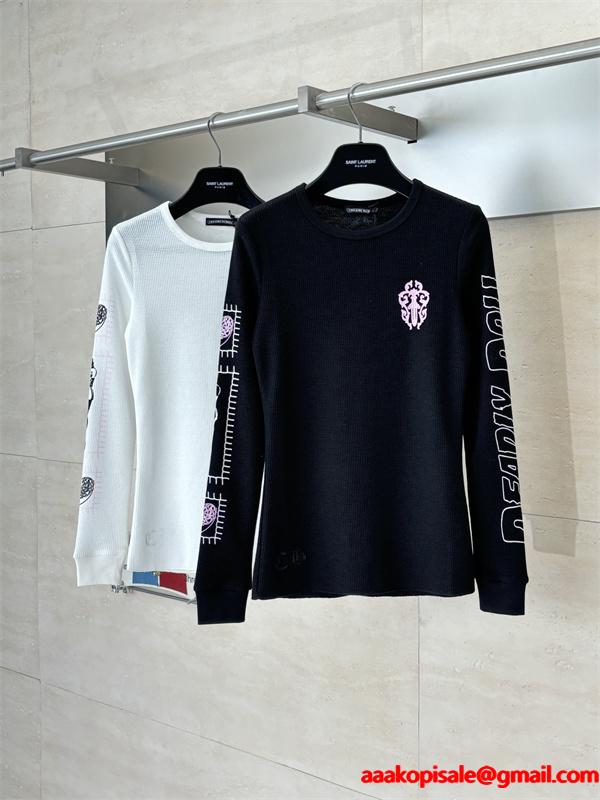 CHROME HEARTS クロムハーツ コピー ロングスリーブ ニット ブラック シャープ 2026新作定番