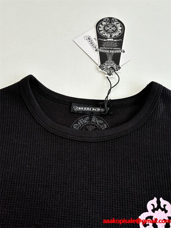 CHROME HEARTS クロムハーツ コピー ロングスリーブ ニット ブラック シャープ 2026新作定番