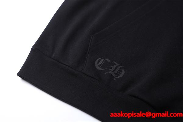 話題 モード系 フーディ ブラック お洒落 トレンド 着心地最高 CHROME HEARTS クロムハーツ コピー