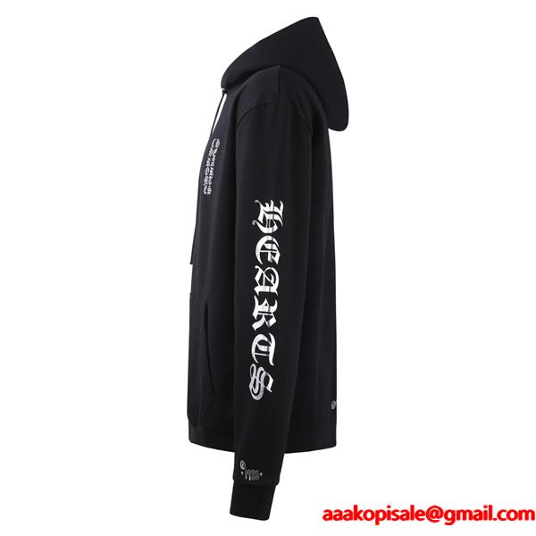 話題 モード系 フーディ ブラック お洒落 トレンド 着心地最高 CHROME HEARTS クロムハーツ コピー