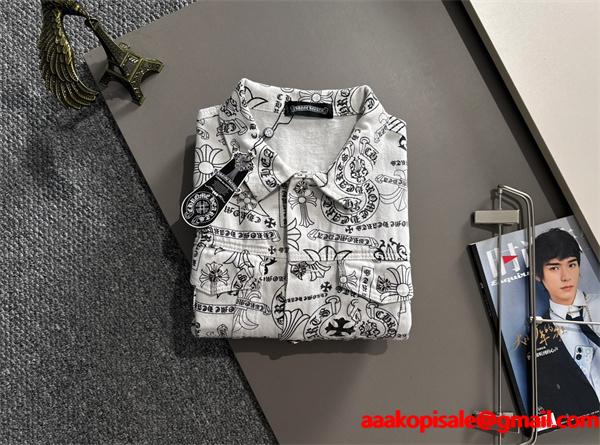 レア CHROME HEARTS クロムハーツ コピー シャツジャケット ベージュ 高級 2026新作必須アイテム
