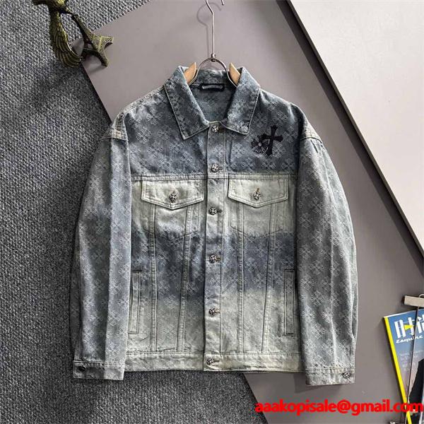 期間限定 デニムジャケット グレー プレミアム 定番 CHROME HEARTS クロムハーツ コピー