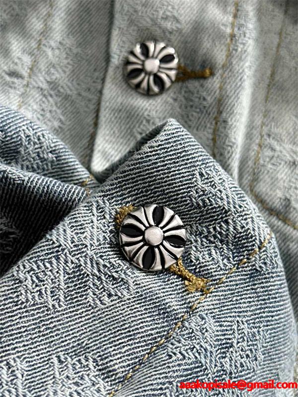 期間限定 デニムジャケット グレー プレミアム 定番 CHROME HEARTS クロムハーツ コピー