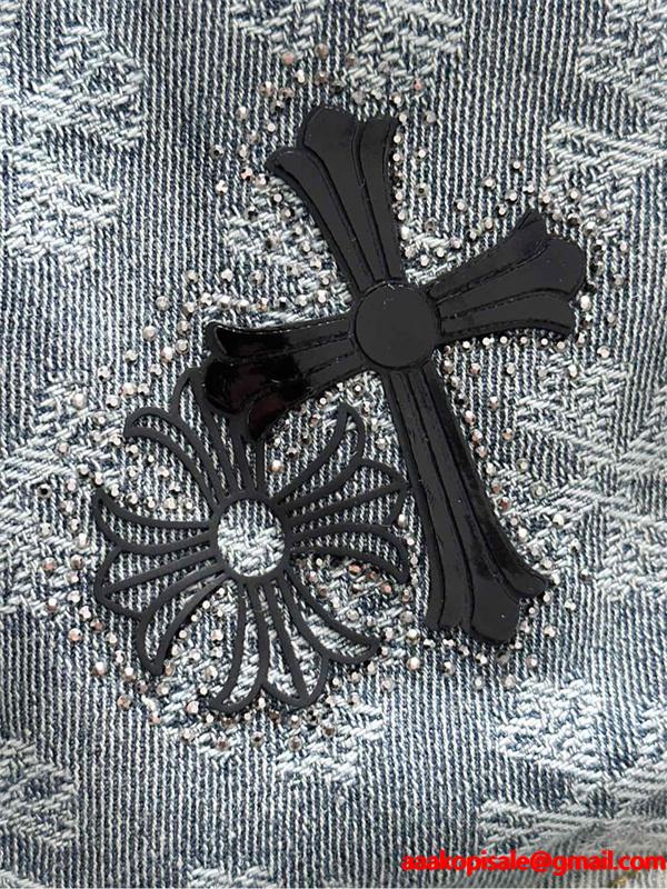 期間限定 デニムジャケット グレー プレミアム 定番 CHROME HEARTS クロムハーツ コピー
