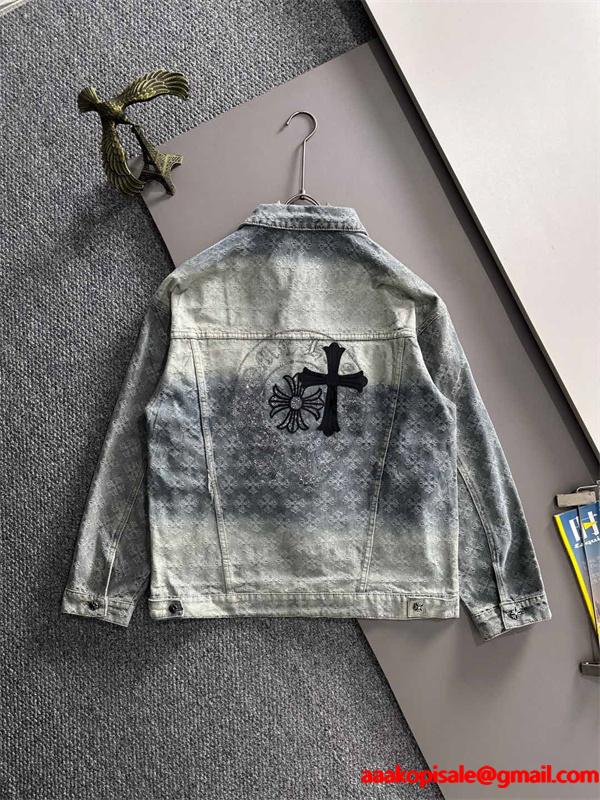 期間限定 デニムジャケット グレー プレミアム 定番 CHROME HEARTS クロムハーツ コピー