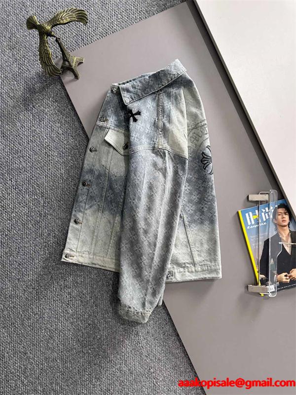 期間限定 デニムジャケット グレー プレミアム 定番 CHROME HEARTS クロムハーツ コピー