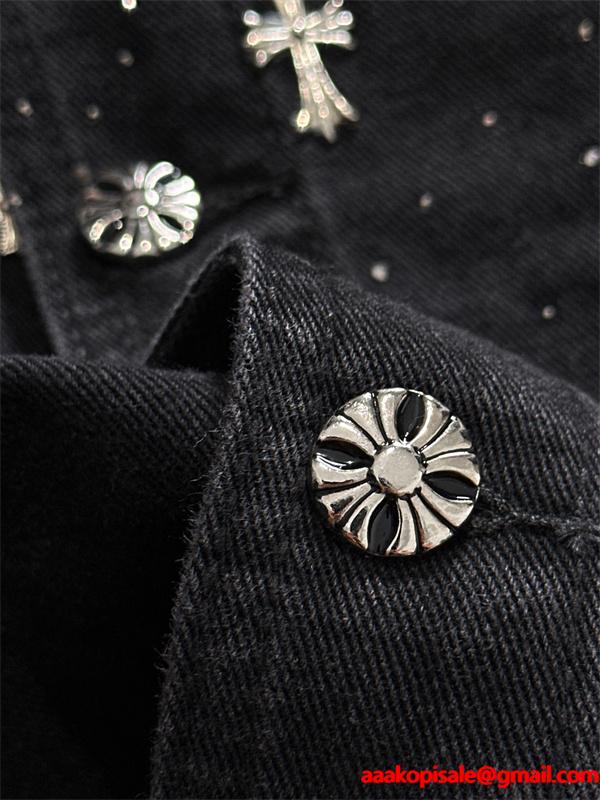 希少 CHROME HEARTS クロムハーツ コピー シャツ ブラック 上質 おすすめ 2026新作コーデ