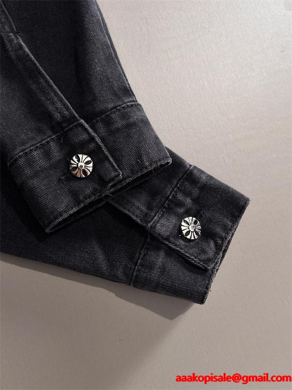 希少 CHROME HEARTS クロムハーツ コピー シャツ ブラック 上質 おすすめ 2026新作コーデ