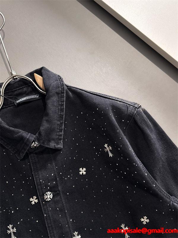 希少 CHROME HEARTS クロムハーツ コピー シャツ ブラック 上質 おすすめ 2026新作コーデ