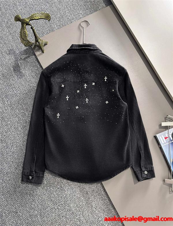 希少 CHROME HEARTS クロムハーツ コピー シャツ ブラック 上質 おすすめ 2026新作コーデ