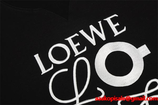 秋冬注目 ブラック スウェット 刺繍 存在感抜群 アーバン LOEWE ロエベ 偽物