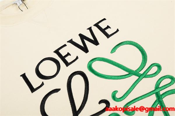 秋冬必須 クリーム スウェット 新作ロゴ 高級感溢れる 注目 LOEWE ロエベ 偽物