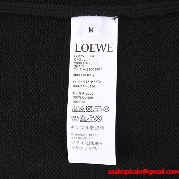 LOEWE ロエベ コピー 2026新作 ブラック ニット ポケットデザイン 上質素材 期間限定