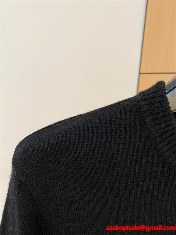 2026新作コーデ ブラック LOEWE ロエベ コピー ニット 刺繍ロゴ プレミアム